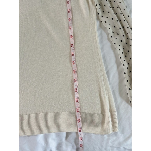 LOFT Women's lightweight Sweater Size M Sheer Sleeves Official Casual Coquette - Picture 8 of 9